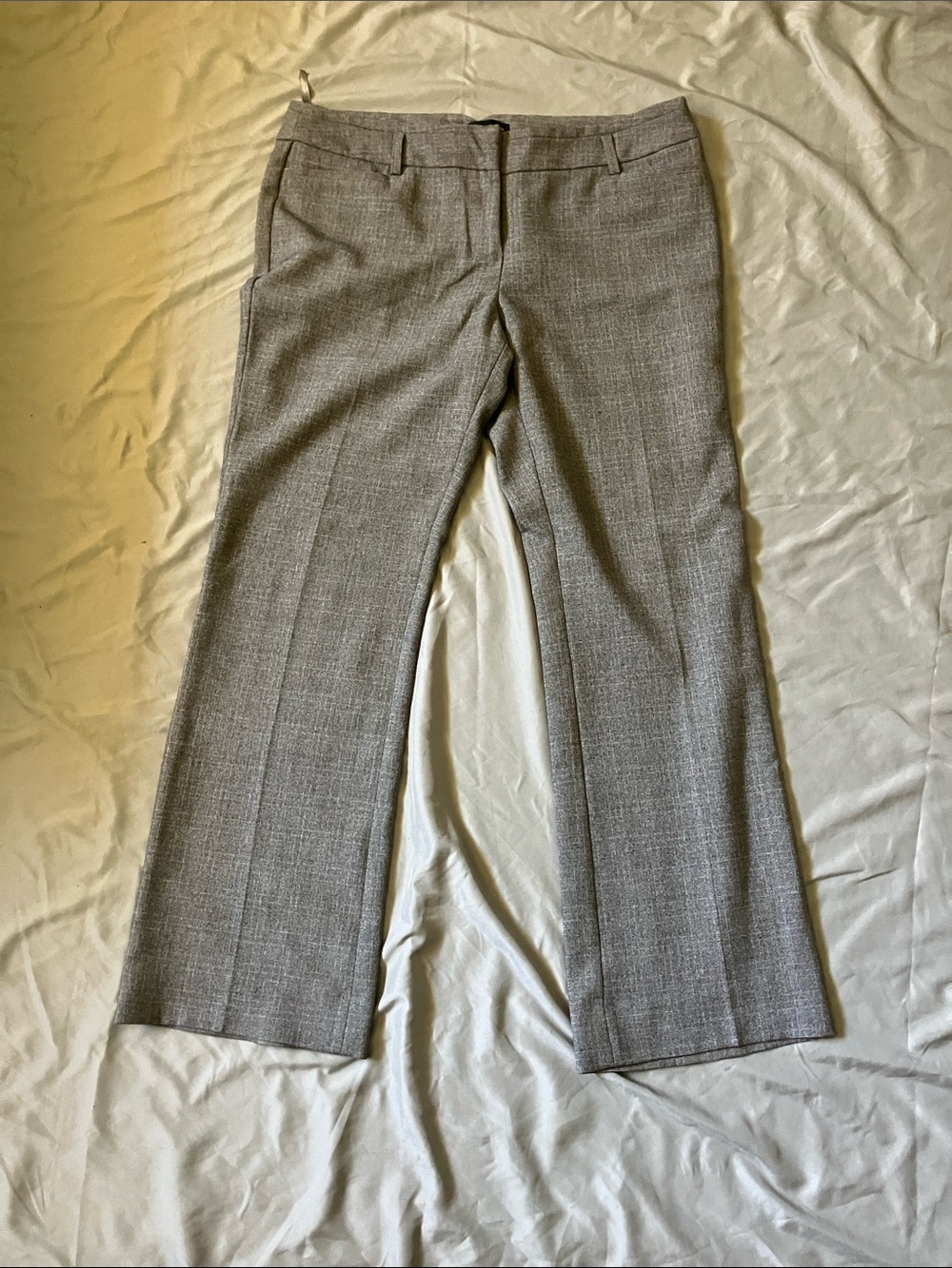 Amanda & Chelsea Light Gray Straight-Leg Dress Pants